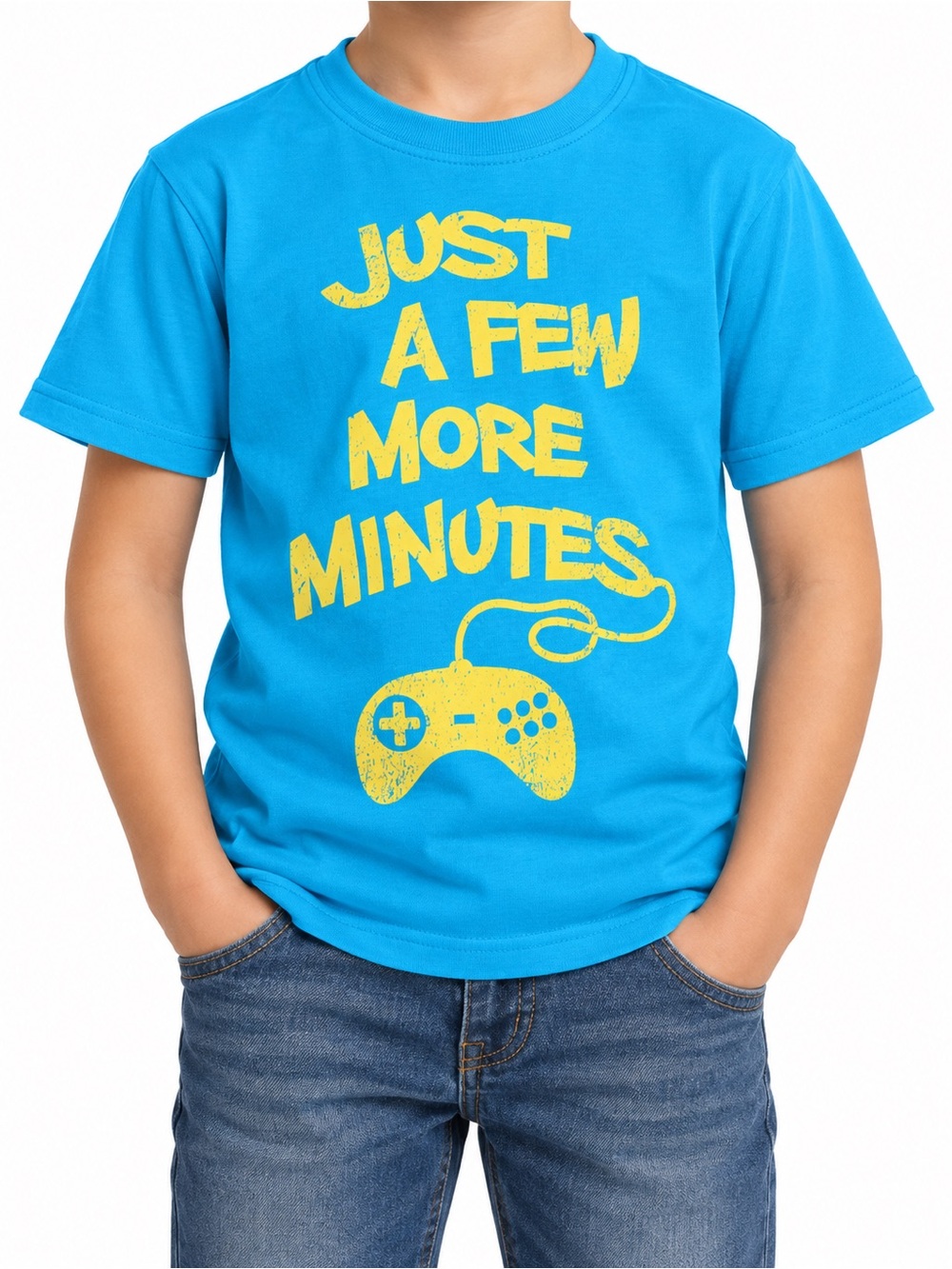 👉🏻 FREE ADD ON 👈🏻 Faded Glory Boys’ Blue Gaming Graphic T-Shirt | Size S 6–7